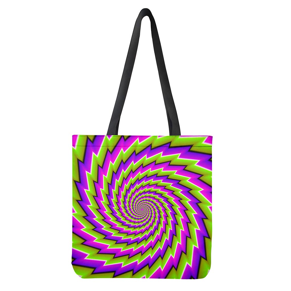 Green Twisted Moving Optical Illusion Tote Bag