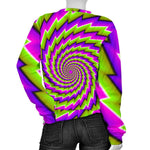 Green Twisted Moving Optical Illusion Women's Crewneck Sweatshirt GearFrost