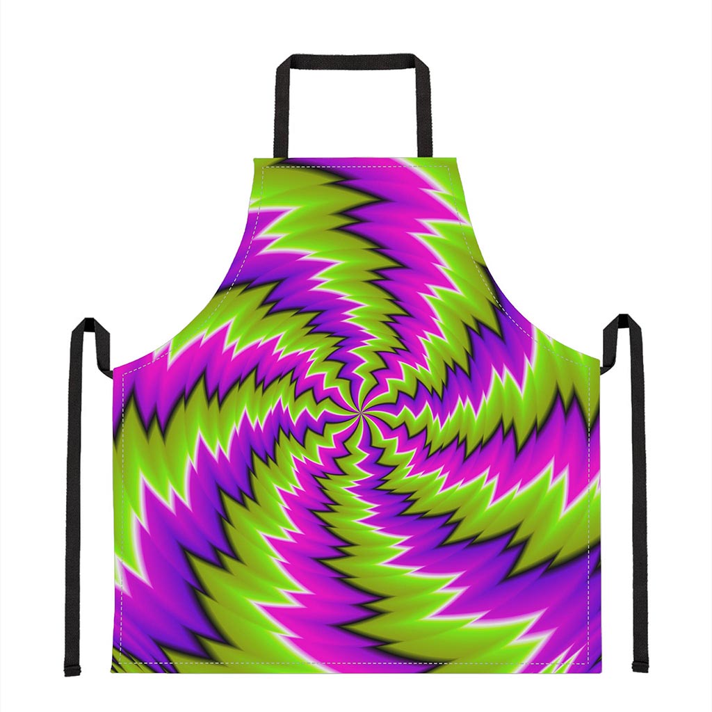 Green Vortex Moving Optical Illusion Apron