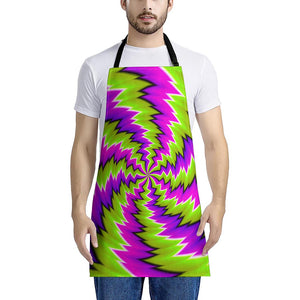 Green Vortex Moving Optical Illusion Apron