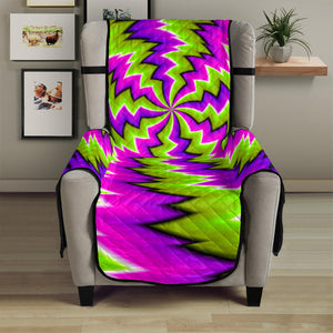 Green Vortex Moving Optical Illusion Armchair Protector