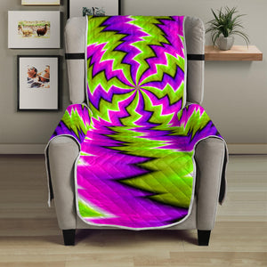 Green Vortex Moving Optical Illusion Armchair Protector