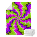 Green Vortex Moving Optical Illusion Blanket