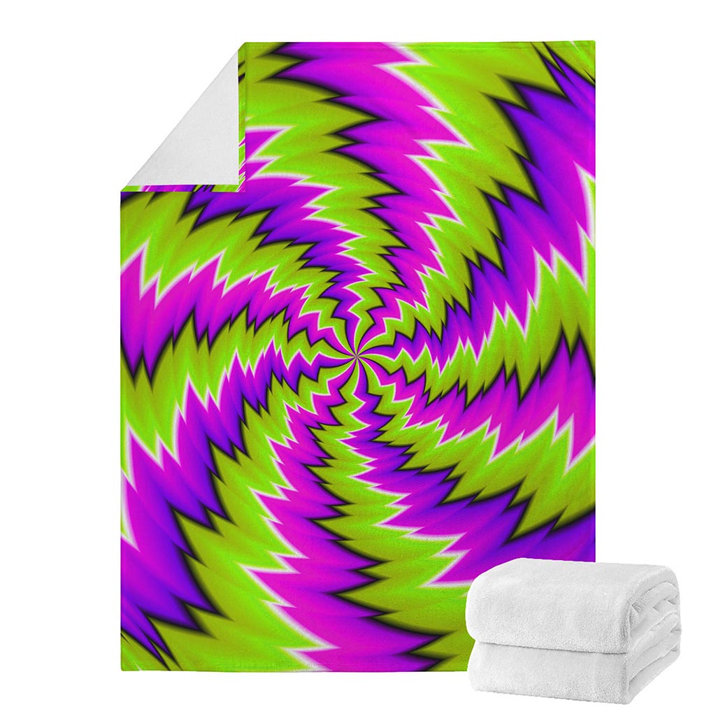 Green Vortex Moving Optical Illusion Blanket