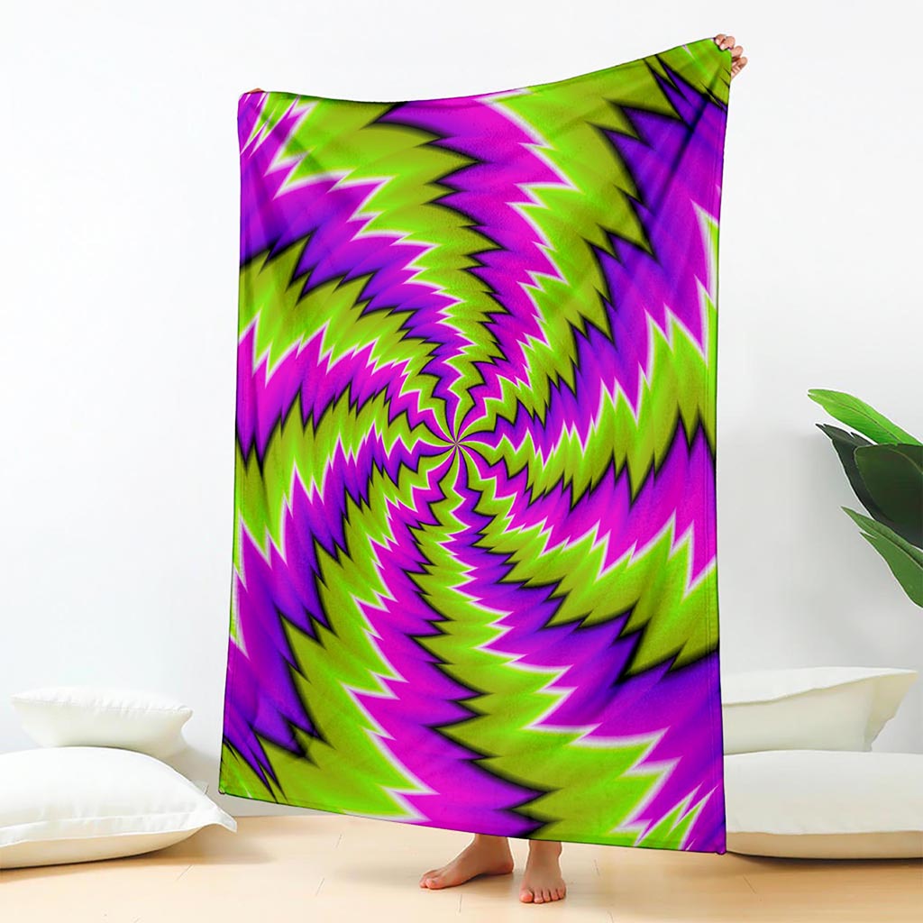Green Vortex Moving Optical Illusion Blanket
