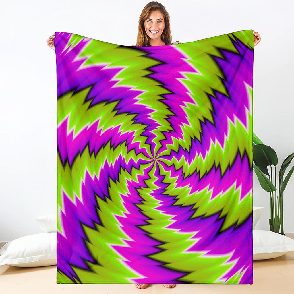 Green Vortex Moving Optical Illusion Blanket