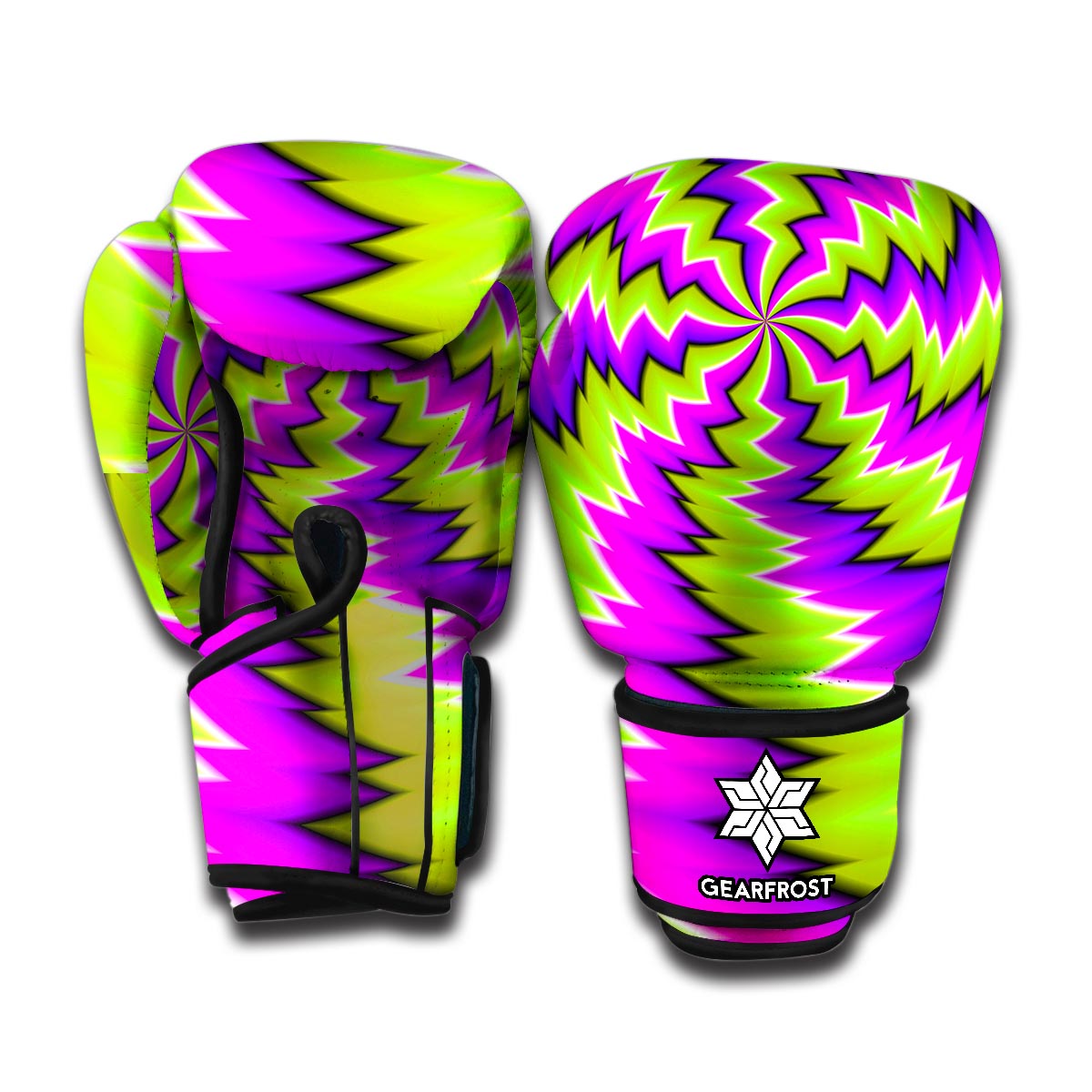 Green Vortex Moving Optical Illusion Boxing Gloves