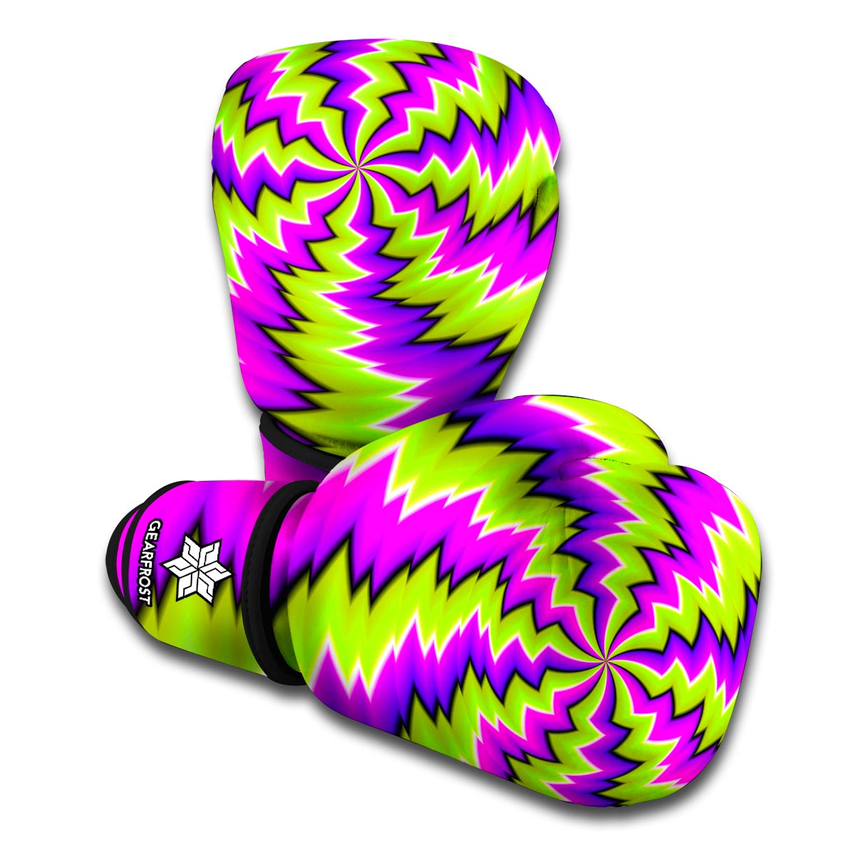 Green Vortex Moving Optical Illusion Boxing Gloves