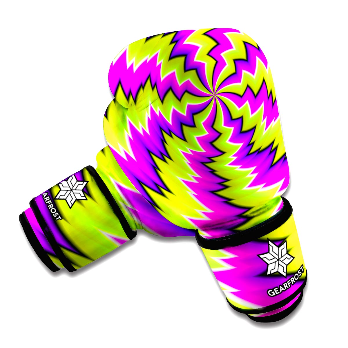 Green Vortex Moving Optical Illusion Boxing Gloves