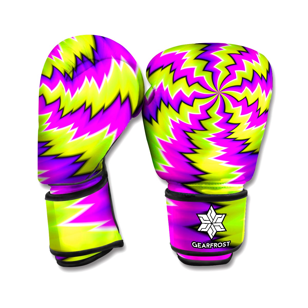 Green Vortex Moving Optical Illusion Boxing Gloves