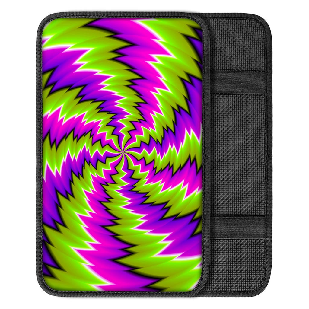 Green Vortex Moving Optical Illusion Car Center Console Cover