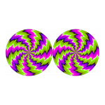 Green Vortex Moving Optical Illusion Car Coasters