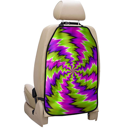 Green Vortex Moving Optical Illusion Car Seat Organizers