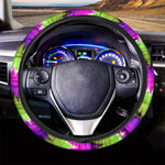 Green Vortex Moving Optical Illusion Car Steering Wheel Cover
