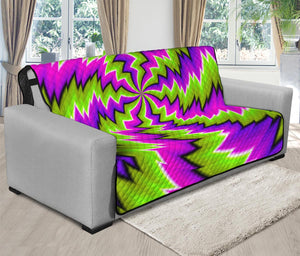 Green Vortex Moving Optical Illusion Futon Protector