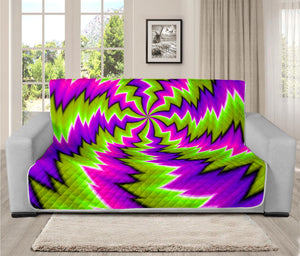 Green Vortex Moving Optical Illusion Futon Protector