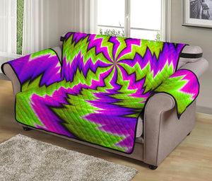 Green Vortex Moving Optical Illusion Loveseat Protector