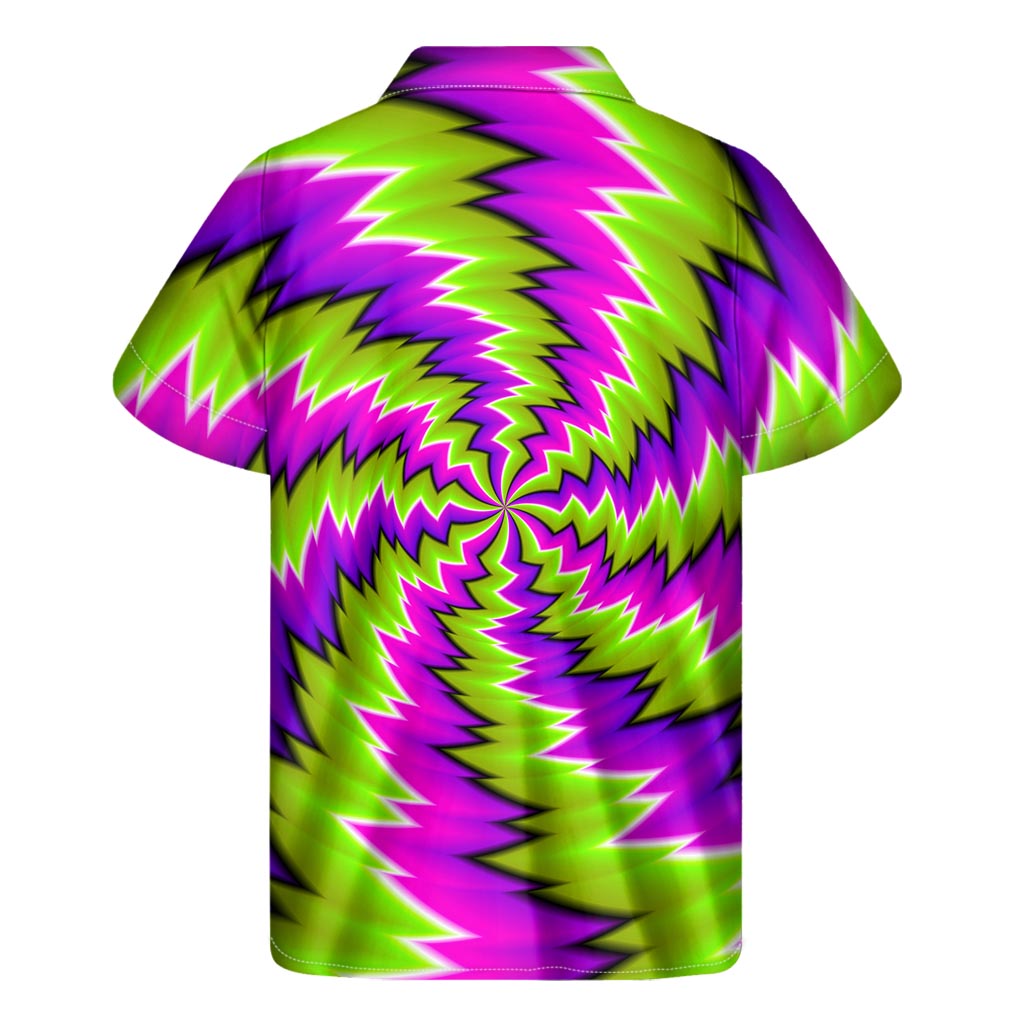 Green Vortex Moving Optical Illusion Men's Short Sleeve Shirt