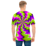 Green Vortex Moving Optical Illusion Men's T-Shirt