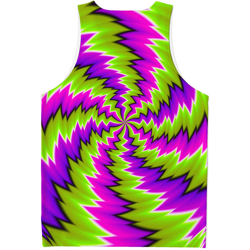 Green Vortex Moving Optical Illusion Men's Tank Top