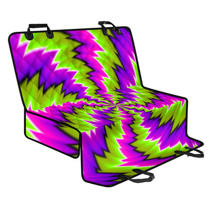 Green Vortex Moving Optical Illusion Pet Car Back Seat Cover