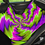 Green Vortex Moving Optical Illusion Pet Car Back Seat Cover