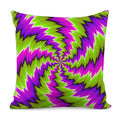 Green Vortex Moving Optical Illusion Pillow Cover
