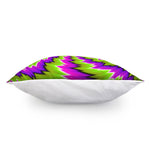 Green Vortex Moving Optical Illusion Pillow Cover