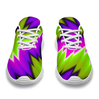 Green Vortex Moving Optical Illusion Sport Shoes GearFrost