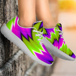 Green Vortex Moving Optical Illusion Sport Shoes GearFrost
