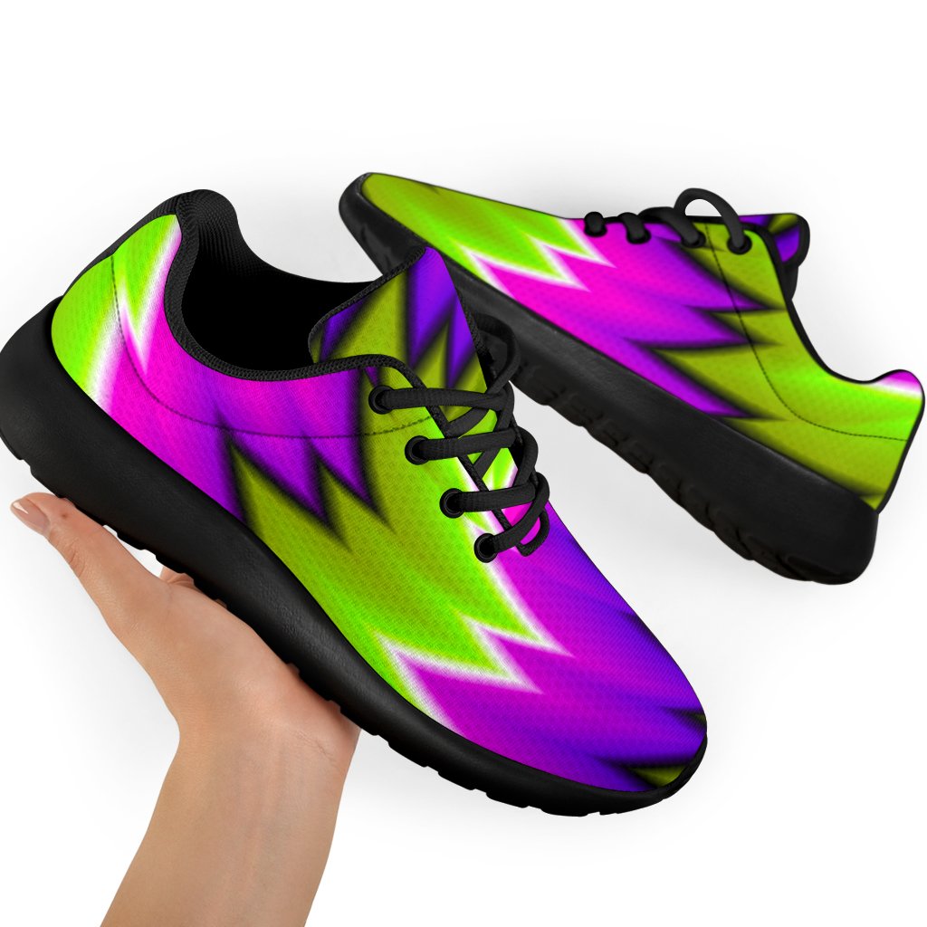 Green Vortex Moving Optical Illusion Sport Shoes GearFrost