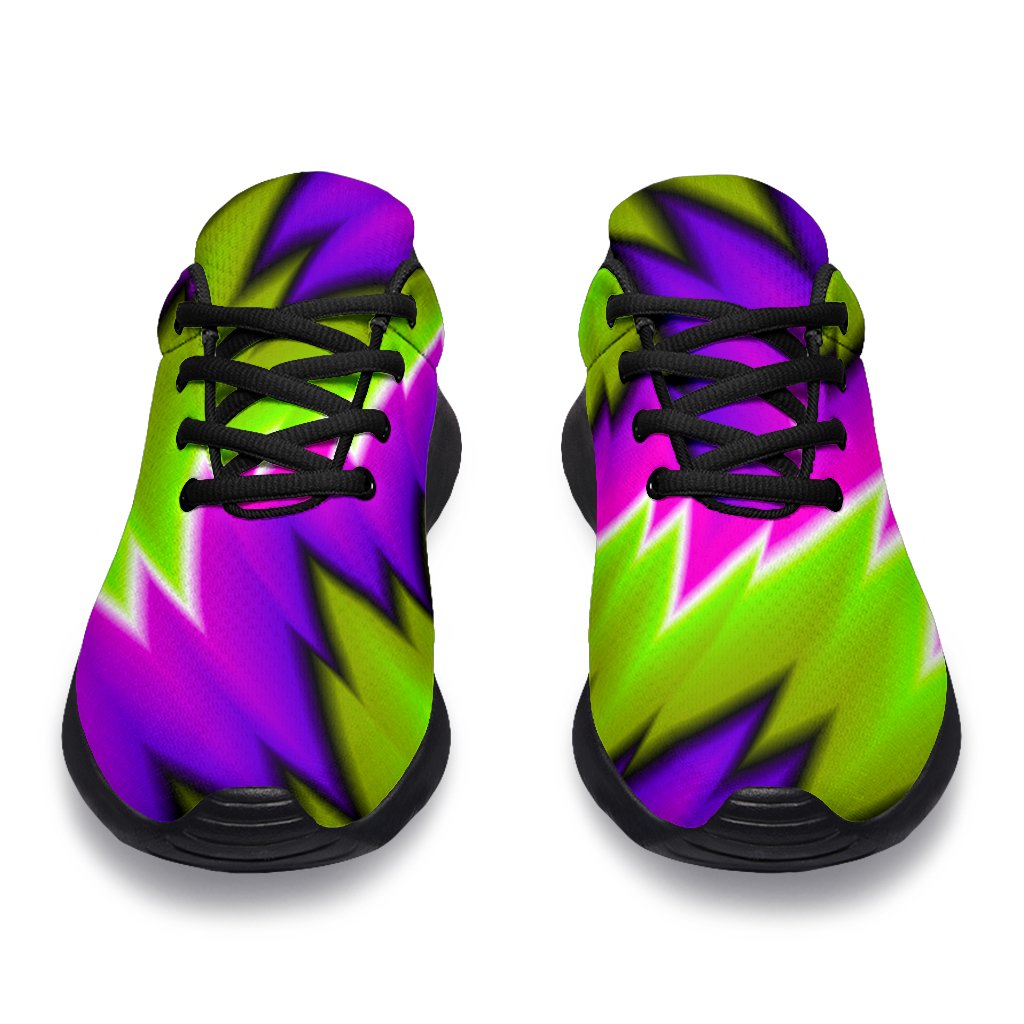 Green Vortex Moving Optical Illusion Sport Shoes GearFrost