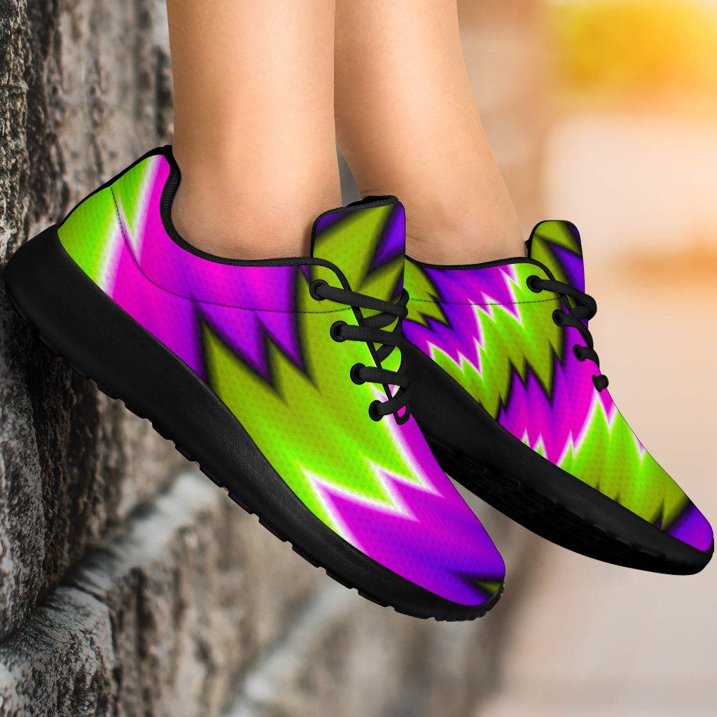 Green Vortex Moving Optical Illusion Sport Shoes GearFrost