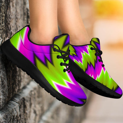 Green Vortex Moving Optical Illusion Sport Shoes GearFrost