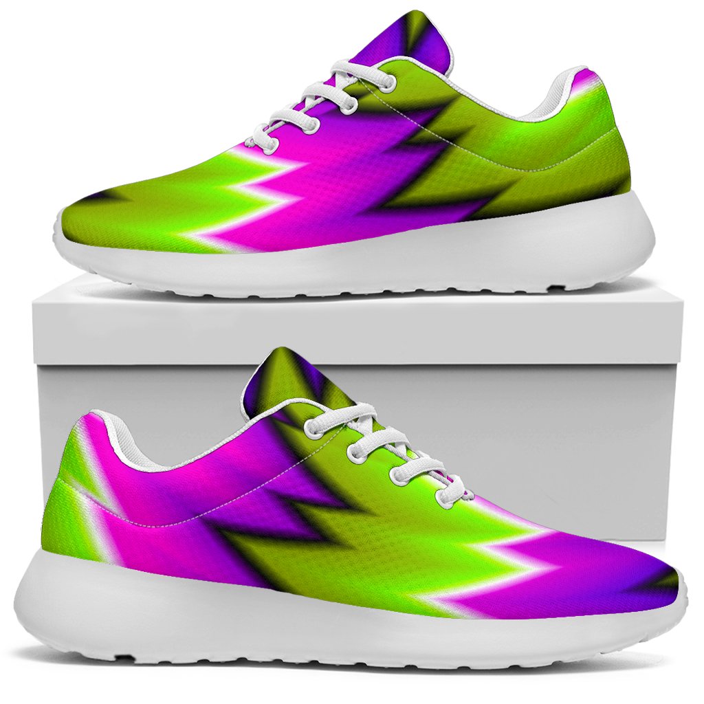 Green Vortex Moving Optical Illusion Sport Shoes GearFrost