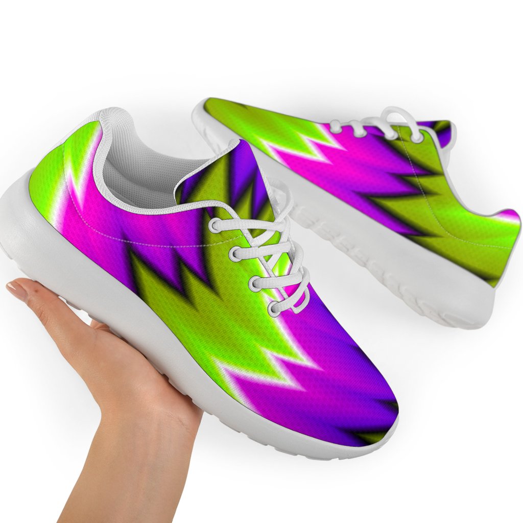 Green Vortex Moving Optical Illusion Sport Shoes GearFrost