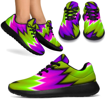Green Vortex Moving Optical Illusion Sport Shoes GearFrost