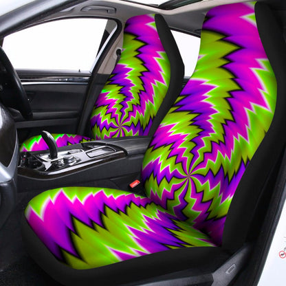 Green Vortex Moving Optical Illusion Universal Fit Car Seat Covers