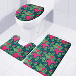 Green Walking Zombie Print 3 Piece Bath Mat Set