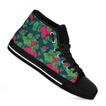 Green Walking Zombie Print Black High Top Shoes