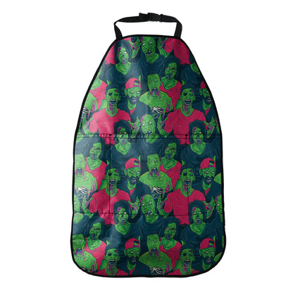 Green Walking Zombie Print Car Seat Organizers
