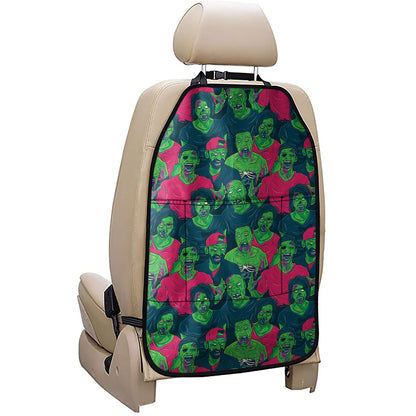 Green Walking Zombie Print Car Seat Organizers
