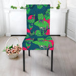 Green Walking Zombie Print Dining Chair Slipcover