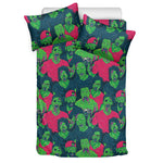Green Walking Zombie Print Duvet Cover Bedding Set