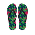 Green Walking Zombie Print Flip Flops