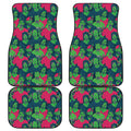 Green Walking Zombie Print Front and Back Car Floor Mats