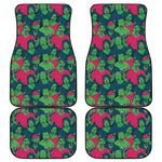 Green Walking Zombie Print Front and Back Car Floor Mats
