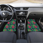 Green Walking Zombie Print Front and Back Car Floor Mats