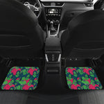 Green Walking Zombie Print Front and Back Car Floor Mats