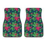 Green Walking Zombie Print Front Car Floor Mats
